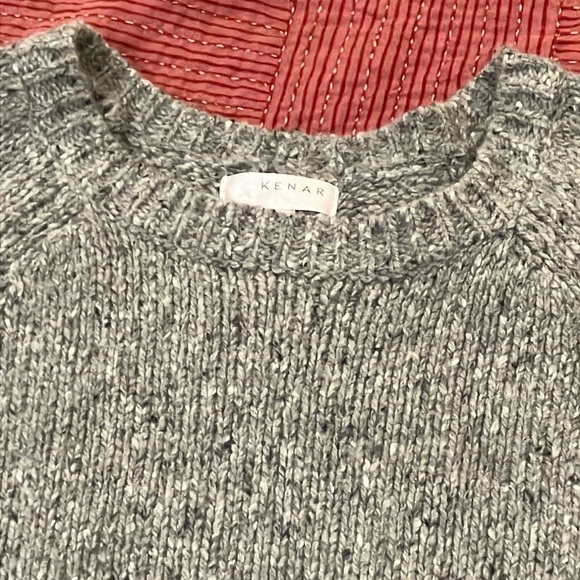 Kenar wool blend heather Gray Crew Neck Sweater - Picture 14 of 15